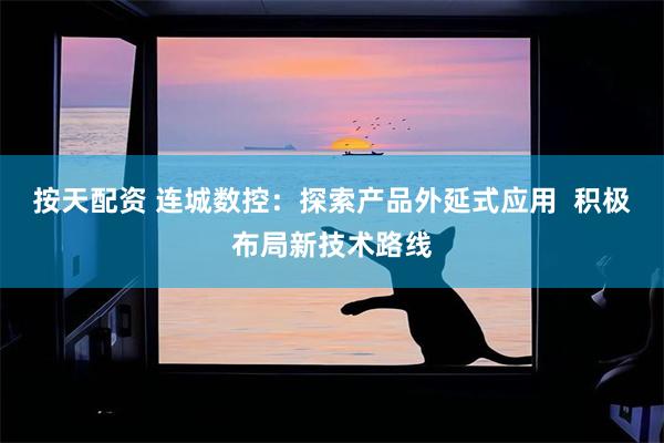 按天配资 连城数控：探索产品外延式应用  积极布局新技术路线